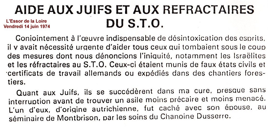 Aide aux juifs & aux réfractaires du STO